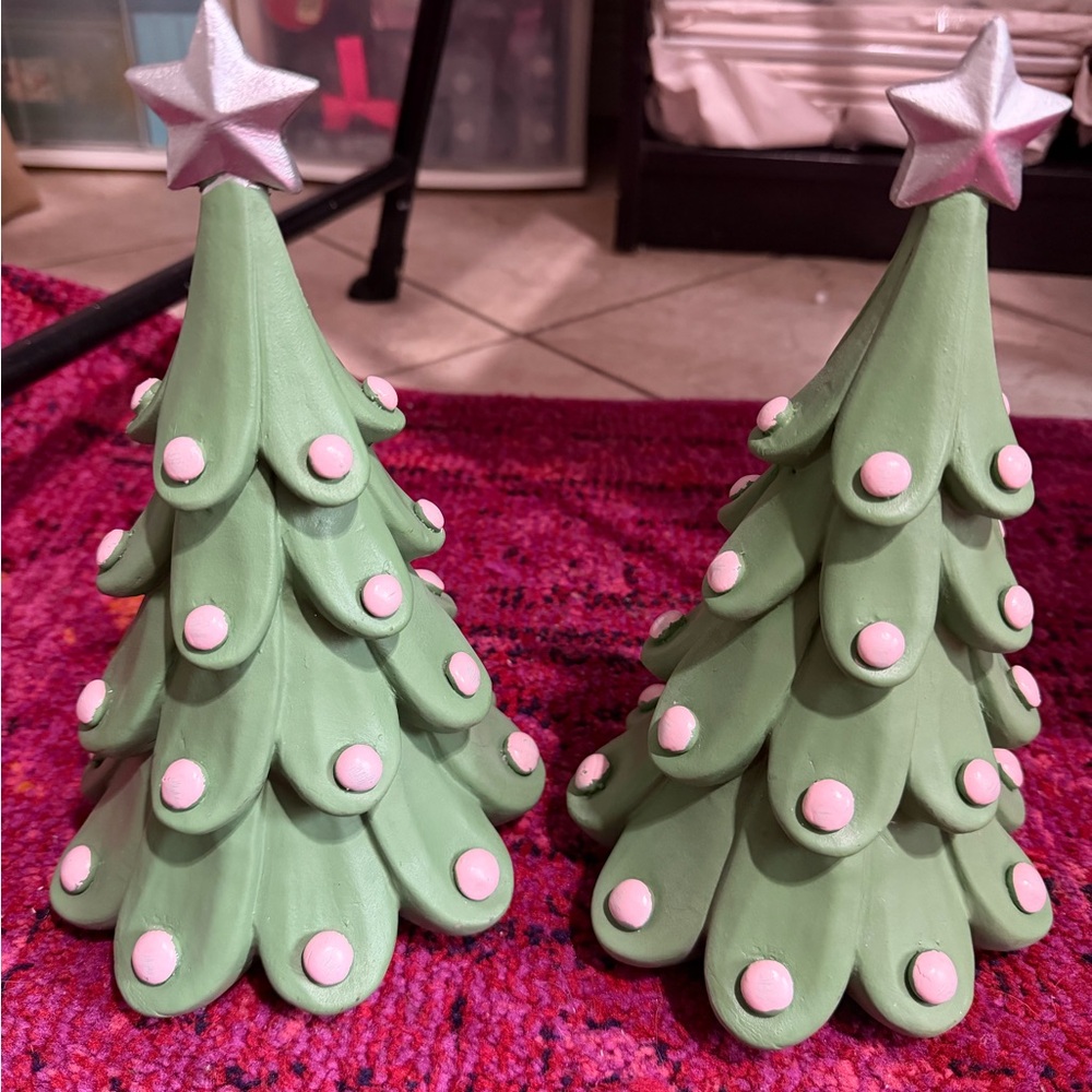 Christmas Tree Decor pink set of 2